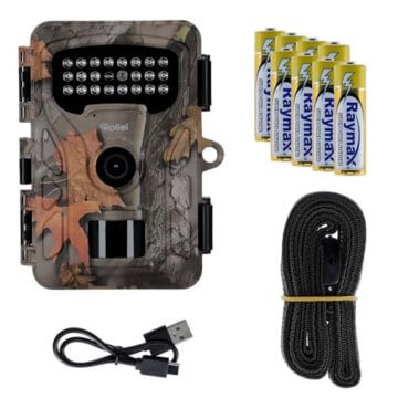 Rollei Wildkamera HD-30 mit 4K-Auflösung – 48 MP Fotos, Bewegungserkennung, Nachtsicht, 2'' IPS-Display, Serienaufnahme, Intervallaufnahme, Camouflage-Design, Einfache Montage & Passwortschutz - 2
